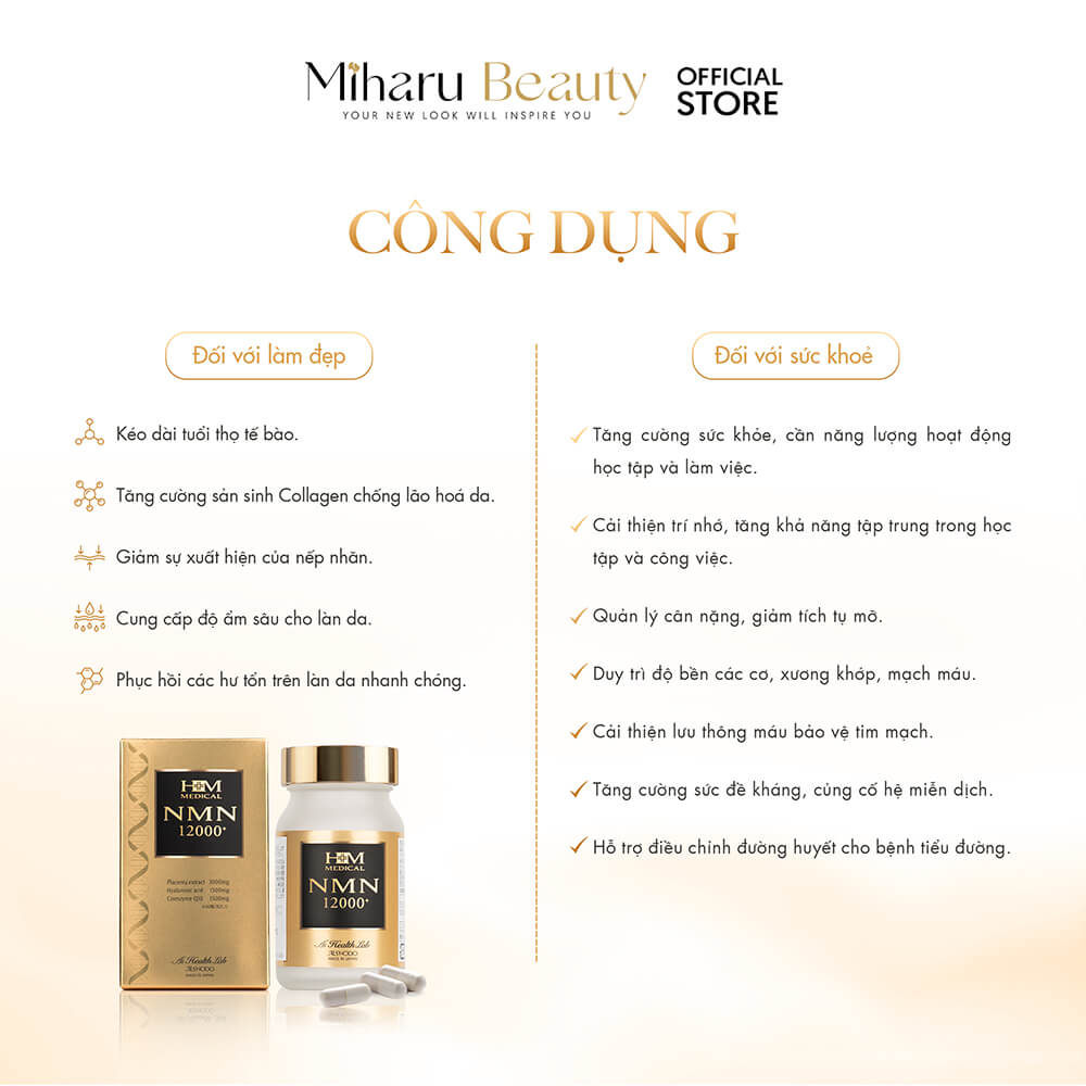 Viên uống trẻ hóa NMN 12000