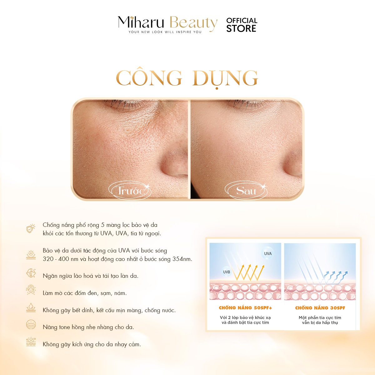 công dụng kem chống nắng 7GF